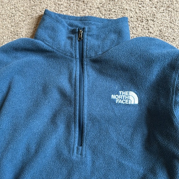 Blue NorthFace fleece half zip sweater- Men’s size S - Picture 2 of 2